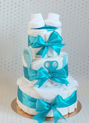 plienková torta pre chlapca
